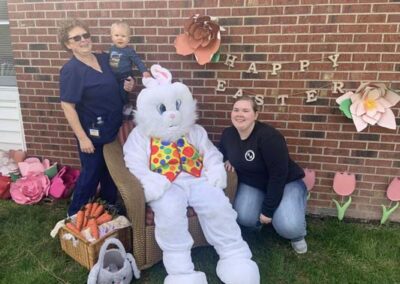 easter bunny with family members