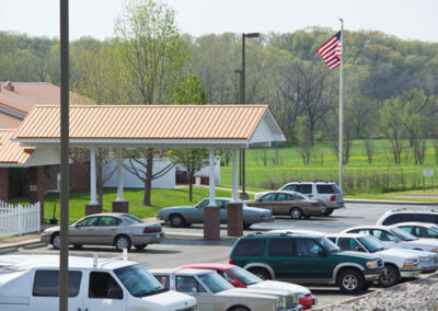 awning on the facility