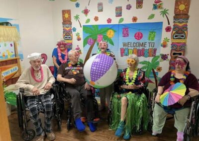 luau party for residents
