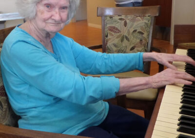 resident playing piano