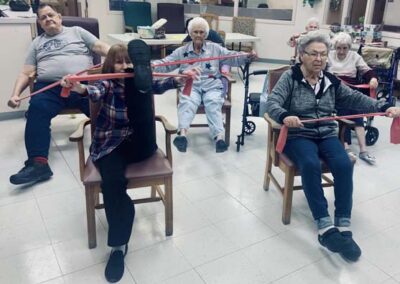 residents exercising